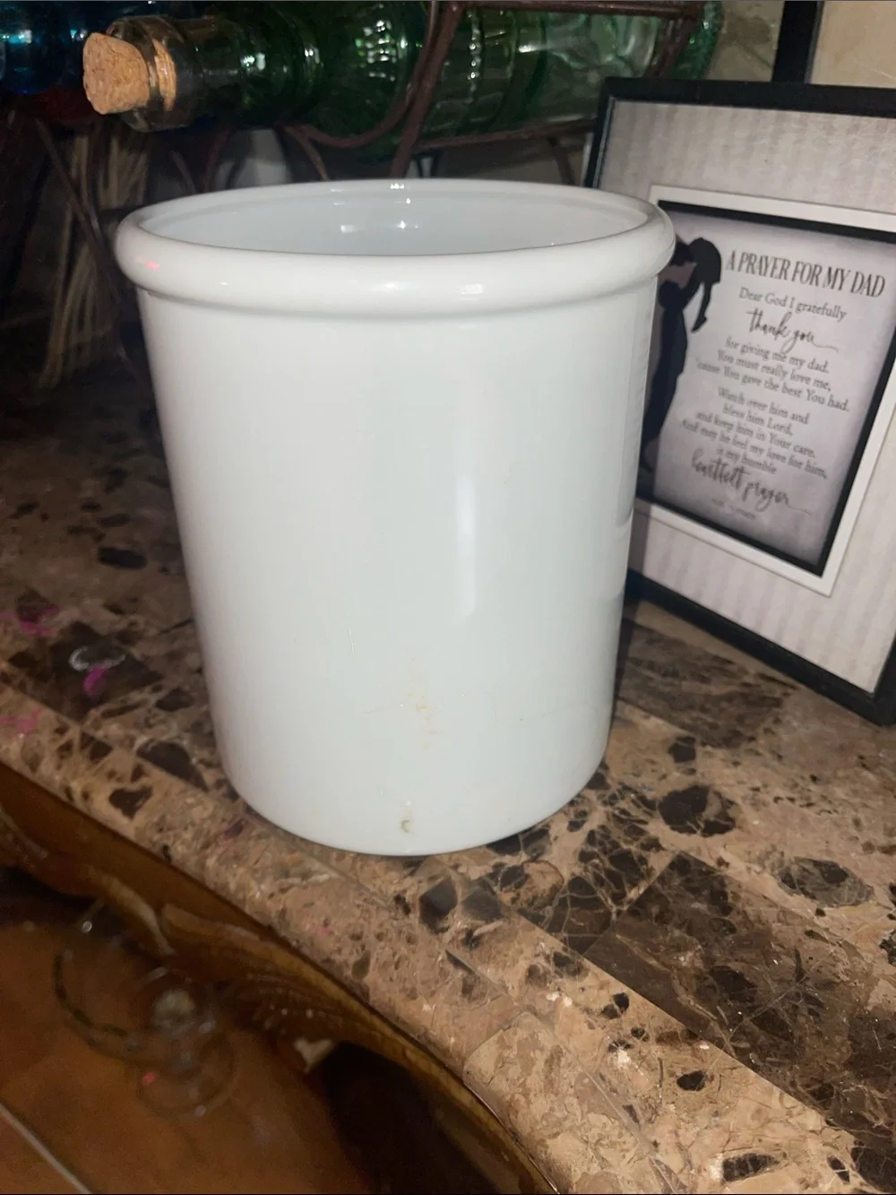 White Ceramic Vase - Simple Gloss Finish